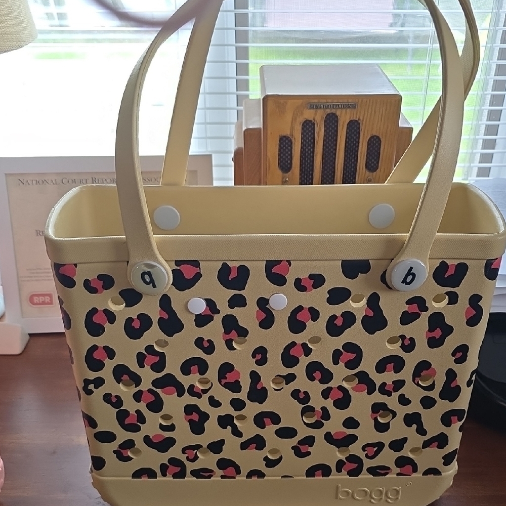 BOGG BAG Yellow and Pink Tote Bag Stylish and Spacious